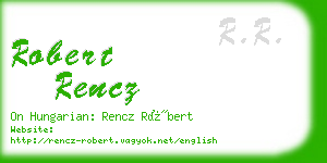 robert rencz business card